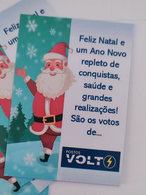 Tag papai noel azul personalizada