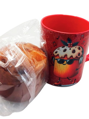 Canetone caneca + colher gente que ama chocotone + chocotone