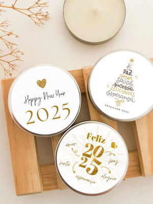 Brinde personalizado ano novo vela aromática