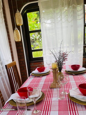 Toalha de mesa retangular