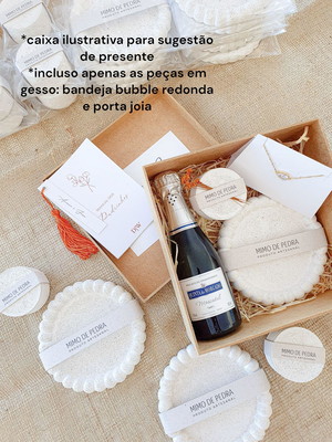 Kit para madrinha de casamento - bandeja e porta joia