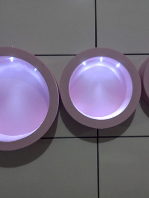 Trio de nichos rosa pmg com led