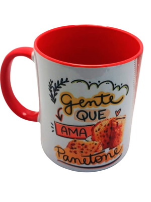 Kit canecas decorativas gente que ama panetone e chocotone