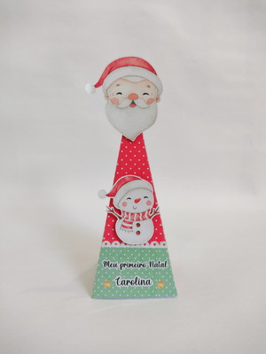10 caixas pirâmide lembrancinhas personalizadas natal