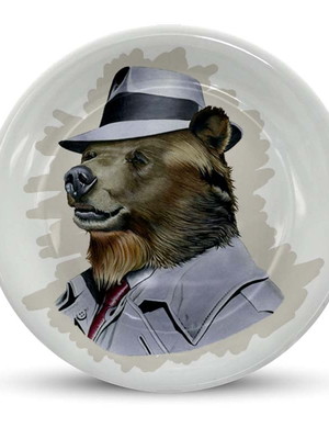 Prato de parede urso elegante 21 cm