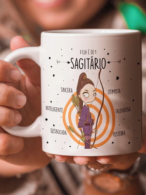 Caneca - signos - ela é de sagitário
