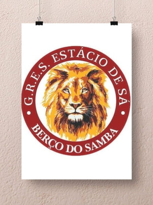Placa decorativa escola samba estácio de sá