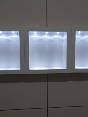 Nicho quadrado 50x50x20 com led