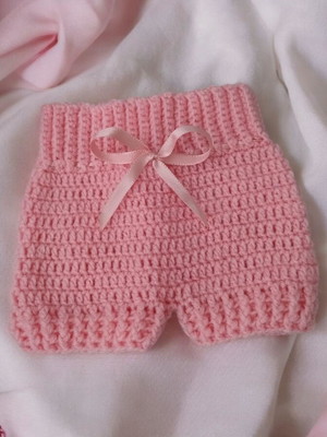 Short em crochê para rn