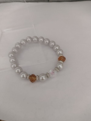 Pulseira elástica pérolas