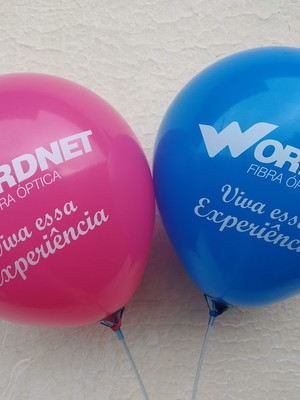 Bexigas personalizadas com a logomarca da sua empresa