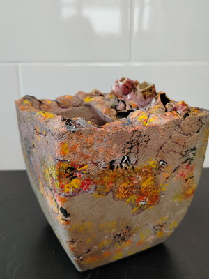 Vaso rústico de corais