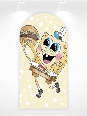 Painel retangular ou romano vestfácil bob esponja - 1mx2m