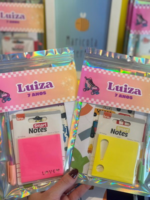Kit lembrancinha papelaria - neon
