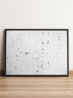 Quadro gotas de chuva na janela 772