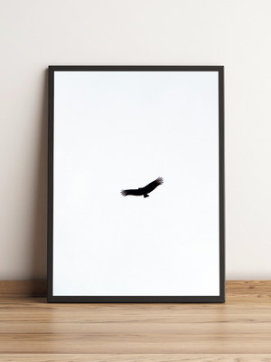 Quadro pássaro voando no céu 793