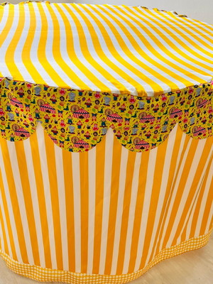 Toalha de mesa redonda para festa aniversário
