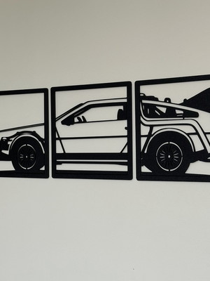 Kit quadros decorativos vazados - de volta para o futuro