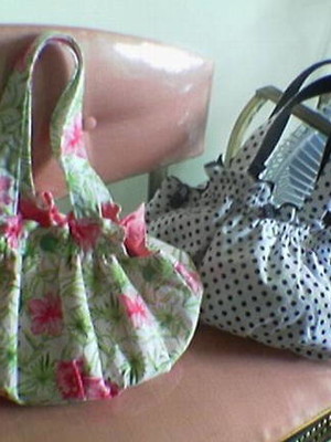 Bolsa em tecido de algodão