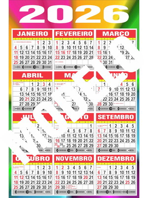 Arquivo digital calendário 2026 editável em corel md 08