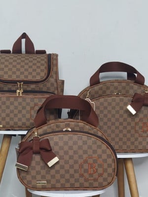 Kit de bolsas de maternidade bolsa g, m, mochila luxo