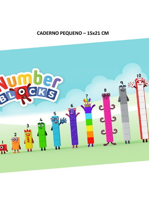 Caderno de desenho 15x21 cm numberblocks