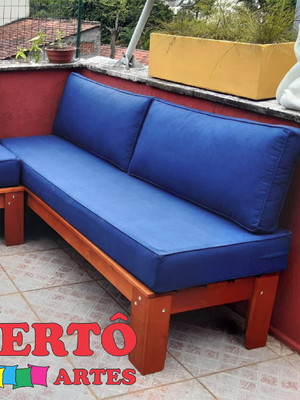 3 almofadas encosto cama + 1 capa para colchão - acquablock