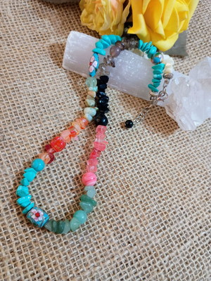 Chocker com mix de pedras brasileiras