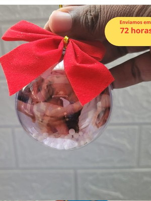 3 bolinhas de natal personalizadas com foto,c/embalagem