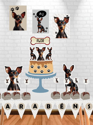 Kit festa cachorro pinscher