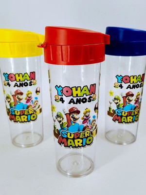 Garrafinha personalizada do super mário