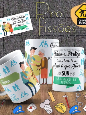 Caneca profissão , com seu nome
