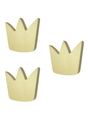 3 ganchos cabideiro coroa princesa / príncipe