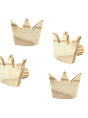 4 ganchos cabideiro coroa princesa / príncipe