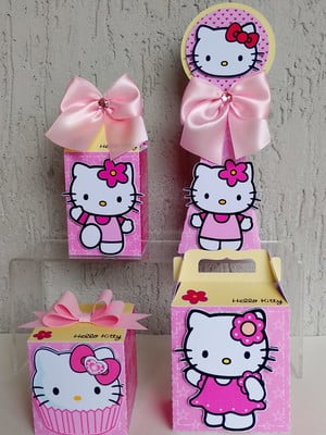 Kit personalizado clássico hello kitty (20 itens)