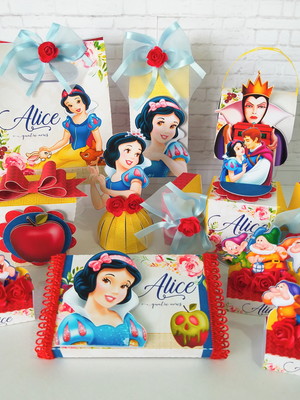 Kit 60 lembrancinhas branca de neve