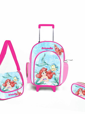 Kit escolar personalizado ariel pequena sereia
