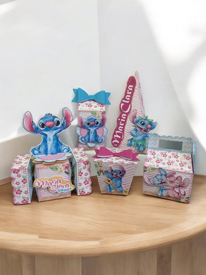 Kit c/ 20 caixinhas no tem stitch