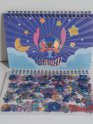 Caderno de adesivos stitch com 500 adesivos