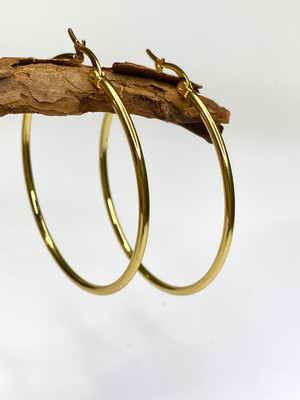 Brinco de aço argola 5 cm