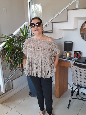 Bata em crochê feita a mão