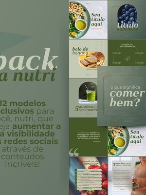 Pack nutri canva editável