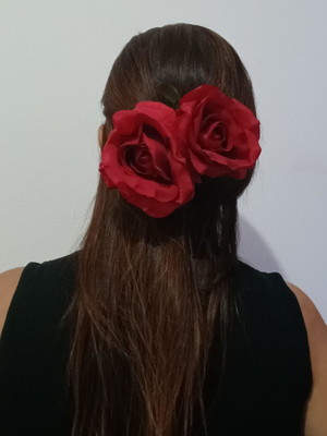Arranjos florais walkriarte - duo de rosas gdes vermelhas