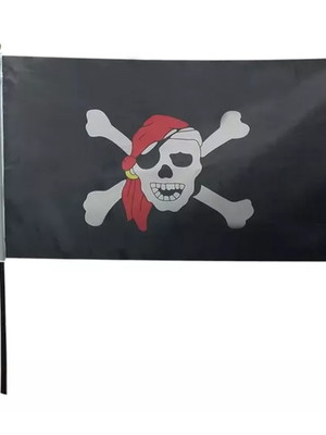 Bandeira pirata festa temática sem personalização