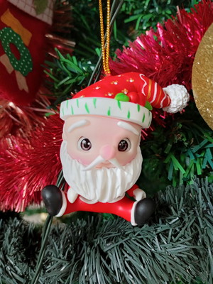 Pingentes papai noel em biscuit