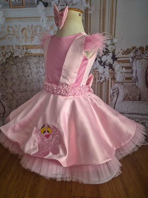 Vestido pantera cor de rosa