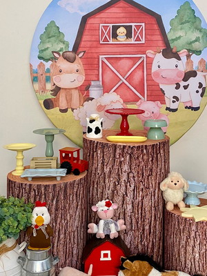 Locação/aluguel kit decoração fazendinha 6 rj