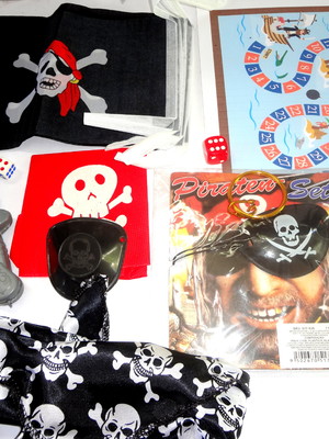 Kit pirata 8 itens com cartão personalizado