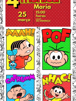 Convite virtual turma da mônica