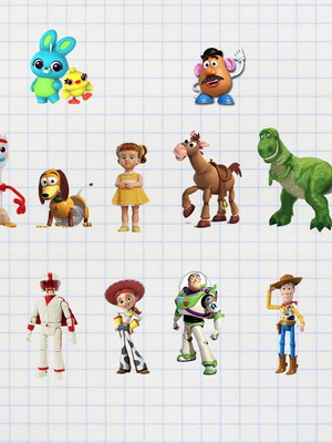Kit com 50 apliques toy story 3,5cm